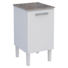 Gabinete Para Lavanderia Em Aço Com Tanque Surubim Branco