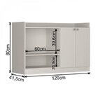 Gabinete Para Micro-ondas Sarandi  2 Pt Marrom