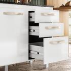 Gabinete Para Pia 1,20m 2 Portas 3 Gavetas Com Tampo Branco A