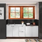 Gabinete Para Pia E Balcão Para Cooktop 2 Peças Nogueira Bran