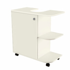 Gabinete Prático Para Banheiro Coluna Soft Com Porta E Rodinh