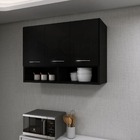 Gabinete Preto 3 Portas Para Sala Suspenso