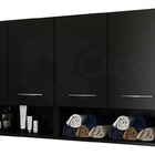 Gabinete Preto 4 Portas Cozinha Planejada Decorativo