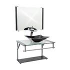 Gabinete Preto 60cm De Vidro Cq39