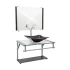 Gabinete Preto 60cm De Vidro Cq39