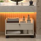 Gabinete Prisma Para Banheiro Com Nicho Uma Gaveta E Pés Em R