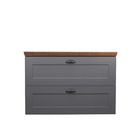 Gabinete Provence 2 Gav 80cm Grafite C/ Espelheira S/ Cuba