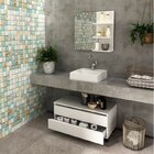 Gabinete Rodizio Para Banheiro Com Espelheira 80cm Branco