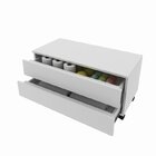 Gabinete Rodizio Para Banheiro Com Espelheira 80cm Branco