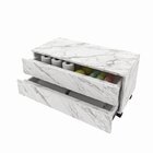 Gabinete Rodizio Para Banheiro Com Espelheira 80cm Marmorizado