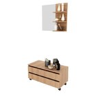 Gabinete Rodizio Para Banheiro Com Espelheira 80cm Marrom