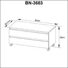 Gabinete Rodizio Para Banheiro Com Espelheira 80cm Marrom