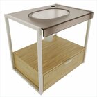 Gabinete Roma Incolor Jateado 58,7cm X 52,8cm X 42,8cm Amendo