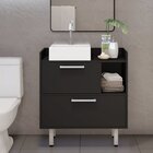 Gabinete Sem Cuba 2 Portas 1 Nicho Gab1012  Preto