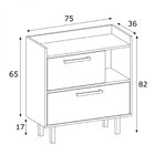 Gabinete Sem Cuba 2 Portas 1 Nicho Gab1012  Preto