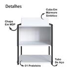 Gabinete Susp Banheiro 50 Cm Com Cuba P1009 Pp