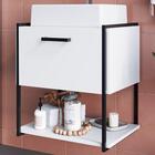 Gabinete Susp Banheiro 50 Cm Com Cuba P1009 Pp