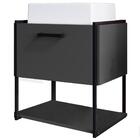 Gabinete Susp Banheiro 50 Cm Com Cuba P1009 Pp