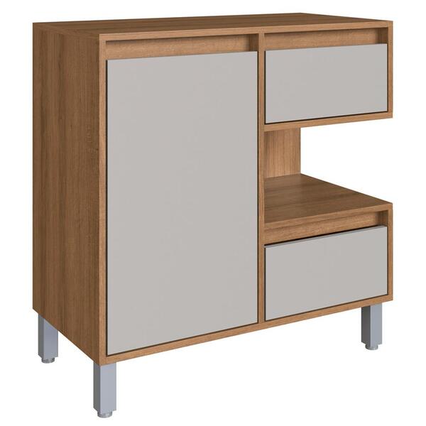 Gabinete Suspenso 1 Porta E 2 Gavetas 80 Cm Bl2001 Faem