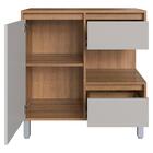 Gabinete Suspenso 1 Porta E 2 Gavetas 80 Cm Bl2001 Faem