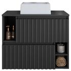 Gabinete Suspenso 2 Portas Com Cuba Branca 75 Cm Bl1000 Faem