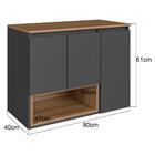 Gabinete Suspenso 3 Portas Com Tampo Bl9220 Faem