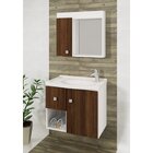 Gabinete Suspenso 56cm Com Lavatório E Espelheira Joy  Branco