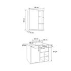 Gabinete Suspenso 68cm Eduarda Mel Arenas Cuba Preta Balcão 1