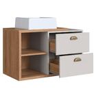 Gabinete Suspenso 80 Cm Com Cuba Branca Bl8240 Faem