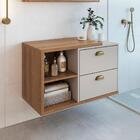 Gabinete Suspenso 80 Cm Com Tampo E 2 Gavetas Bl8240 Faem