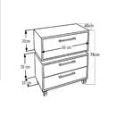 Gabinete Suspenso 80cm Alice Grafite Com Balcão E 2 Gavetas C