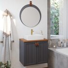 Gabinete Suspenso Banheiro Brisa 60cm Com Cuba E Espelheira L