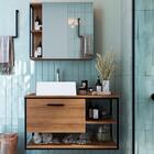 Gabinete Suspenso Banheiro Com Cuba E Espelheira Preto Mell P