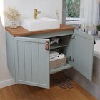 Gabinete Suspenso Com Cuba 80cm Brisa Espresso Móveis Pistache