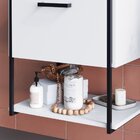 Gabinete Suspenso Com Cuba Angel 1 Pt Preto E Branco 50 Cm