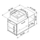 Gabinete Suspenso Com Cuba Angel 1 Pt Preto E Branco 80 Cm