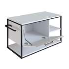 Gabinete Suspenso Com Cuba Angel 1 Pt Preto E Branco 80 Cm