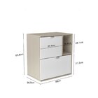 Gabinete Suspenso Com Cuba E Espelheira 60cm Nordic  Branco/a