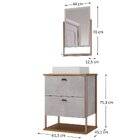 Gabinete Suspenso Com Cuba E Espelheira 60cm Olivia Espresso