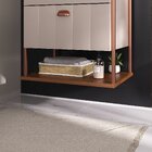 Gabinete Suspenso Com Cuba E Espelheira 60cm Olivia Espresso