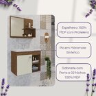 Gabinete Suspenso Com Cuba E Espelheira Bia  Amêndoa/off White