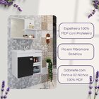 Gabinete Suspenso Com Cuba E Espelheira Bia  Branco/preto