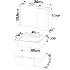 Gabinete Suspenso Com Cuba E Espelheira Bn3600x01x02 Tecno Mo