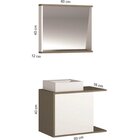 Gabinete Suspenso Com Cuba E Espelheira L 60cm  Móveis Linen/