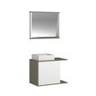 Gabinete Suspenso Com Cuba E Espelheira L 60cm  Móveis Linen/