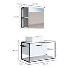 Gabinete Suspenso Com Espelheira E Cuba Angel 2 Pt Preto E Br