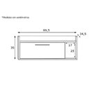 Gabinete Suspenso Para Banheiro 1 Porta Basculante Braulio  P