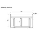Gabinete Suspenso Para Banheiro 2 Portas Benito  Preto/madeir