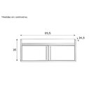 Gabinete Suspenso Para Banheiro 2 Portas Boaz  Preto/madeirado