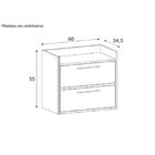 Gabinete Suspenso Para Banheiro 2 Portas Bob  Branco/bege